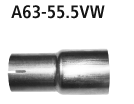 Bastuck A63-55.5VW Volkswagen Golf 6 Golf 6 Diesel Adapter Endschalldämpfer auf Serienanlage auf Ø 5