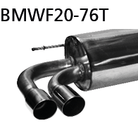 Bastuck BMWF20-76T BMW 1er F20/F21 (inkl. M135i / M140i) 1er F20/F21 2.0l Turbo Endschalldämpfer mit