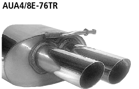 Bastuck AUA4/8E-76TR Audi A4 / S4 B6/B7 A4 B6/B7 (Bj. 2000-2008) 6 Zyl. Quattro Limousine, Avant (8E